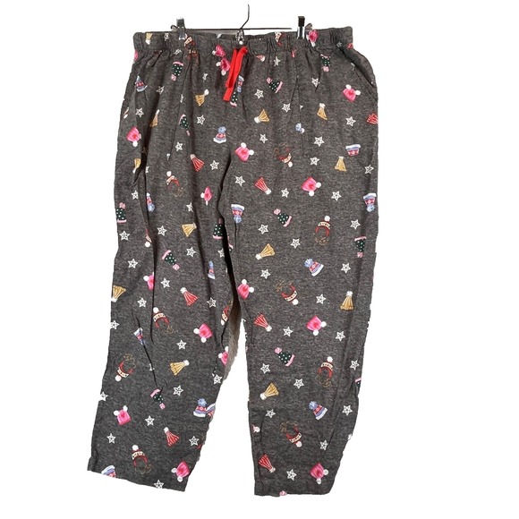 Joyspun Other - Joyspun Womens 3X Winter Hats PJ Bottoms Cotton Blend Gray Elastic Drawstring